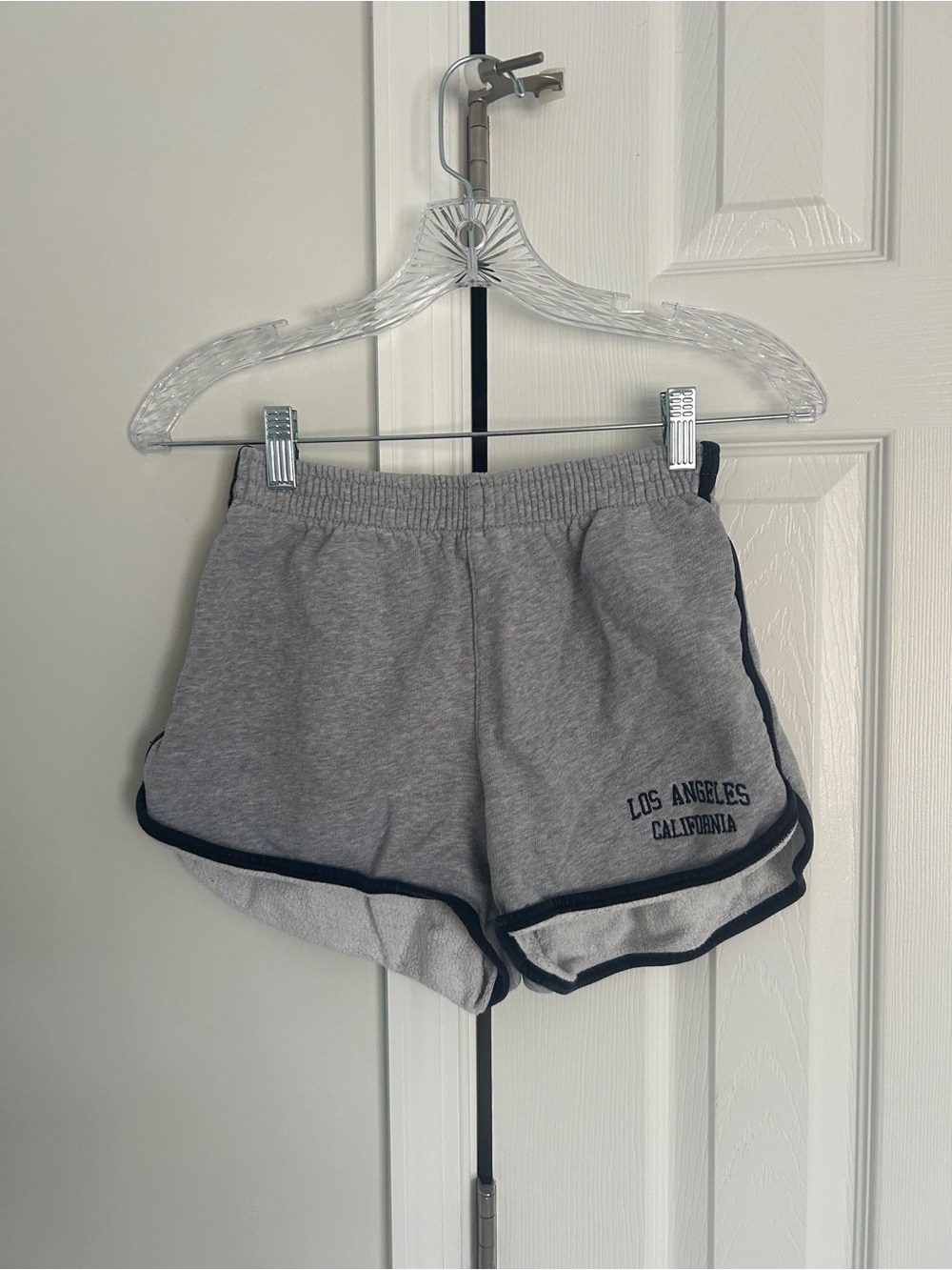 Brandy Melville Grey Sweat Shorts with Navy Trim